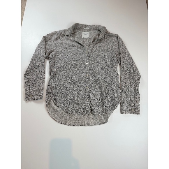 Abercrombie & Fitch Tops - Abercrombie & Fitch Boyfriend Shirt Womens Small Black White Abstract‎ Print S